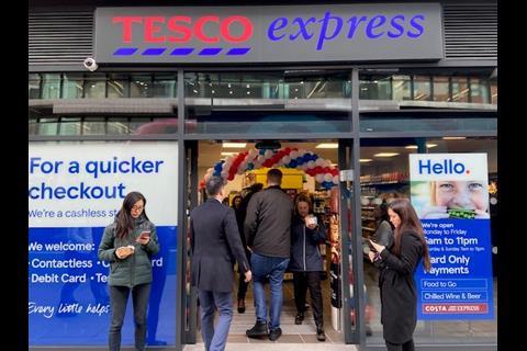 Tesco cashless store, High Holborn